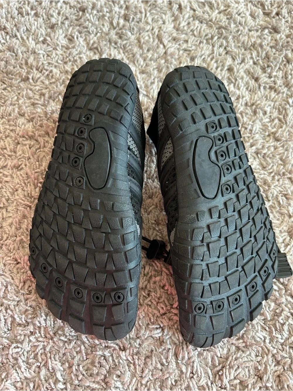 Kids Lightweight Black and Gray Knit Water Shoes